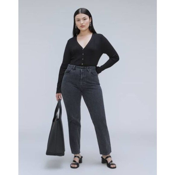 Everlane The Curvy '90s Cheeky® Jean Washed Black Straight Leg 31 - Picture 14 of 14